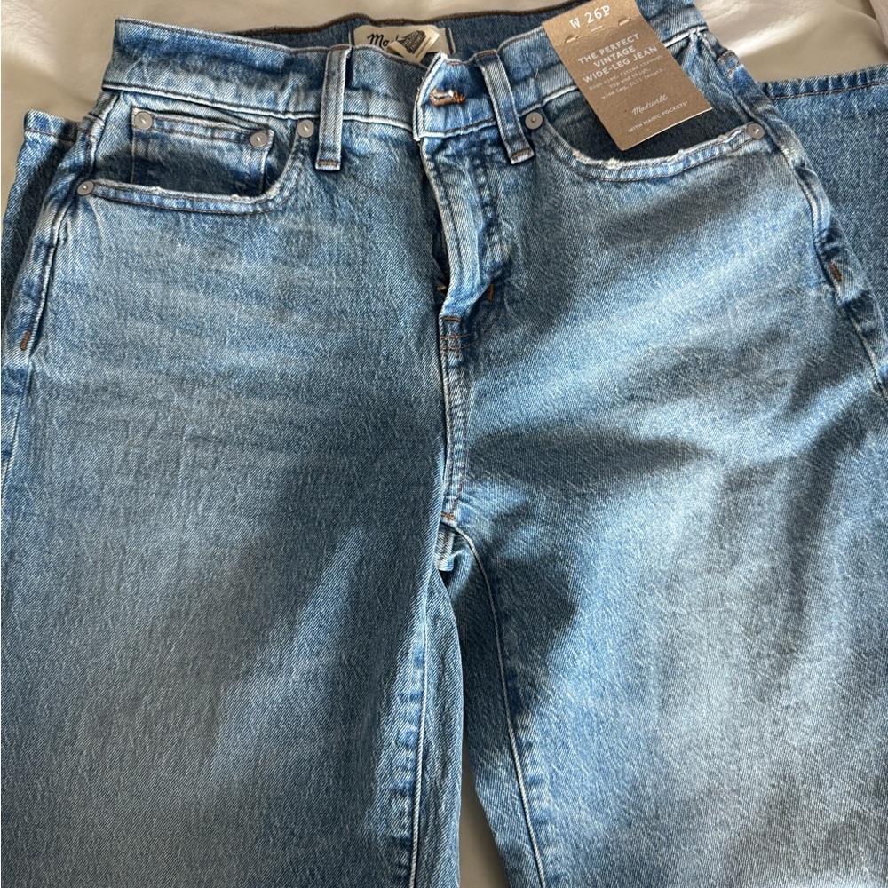Madewell Light Blue Wide Leg Jeans